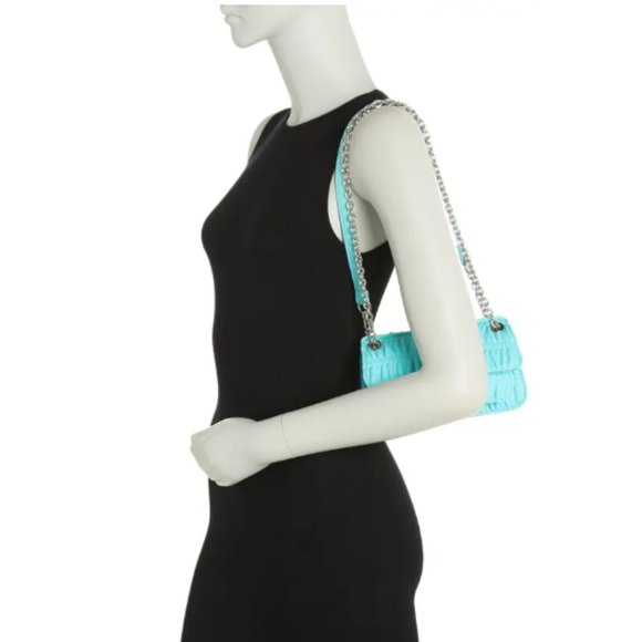 House of Want Sky Blue Shirred Shoulder Bag - Picture 3 of 7